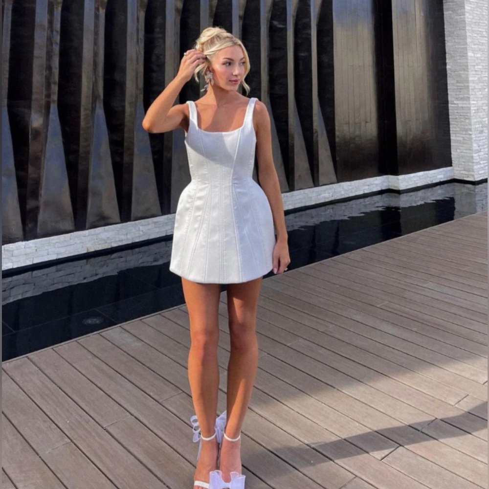 Nadia’s Evening Ginger Mini Mikado Dress